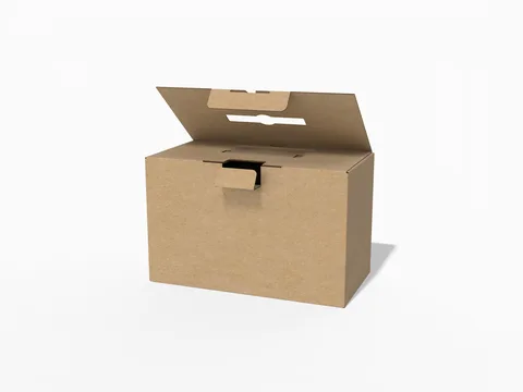 Reference view of handle boxes with locking tabs, style E60822.