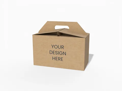 Reference view of kraft handle boxes, style E60835.