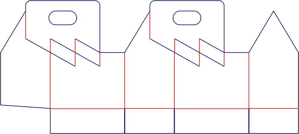 Flat dieline template for 6-bottle carriers, style E60867.