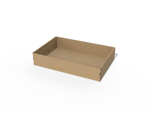 Reference view of packaging trays with side locking tabs, style E60881.