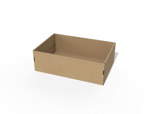 Reference view of packaging trays with interlocking closures, style E60882.