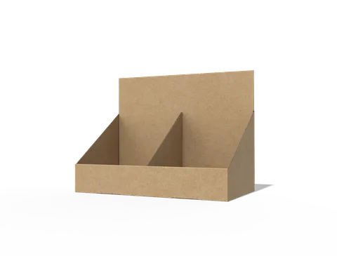 Reference view of retail displays with dividers, style E60967.