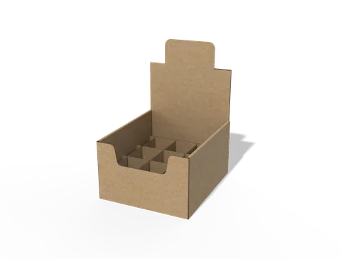 Reference view of retail displays with nine slots, style E60975.