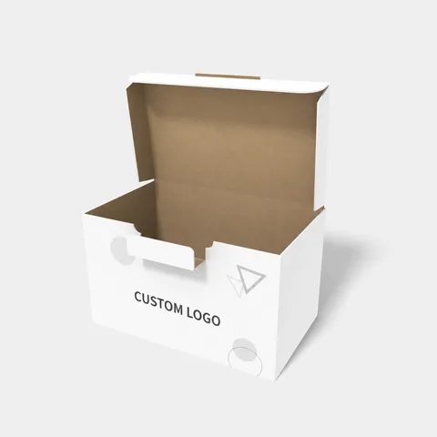 Reference view of hinged-lid display boxes, style E61005.