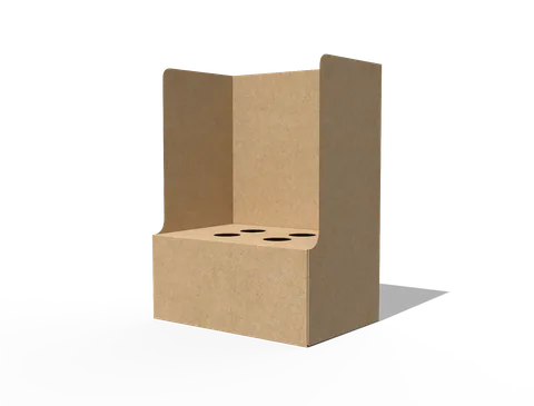 Reference view of retail displays with round openings, style E61014.