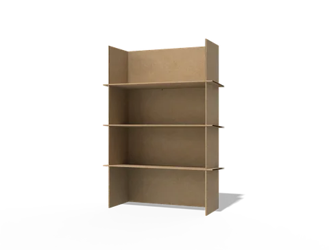 Reference view of three-tier retail displays, style E61036.