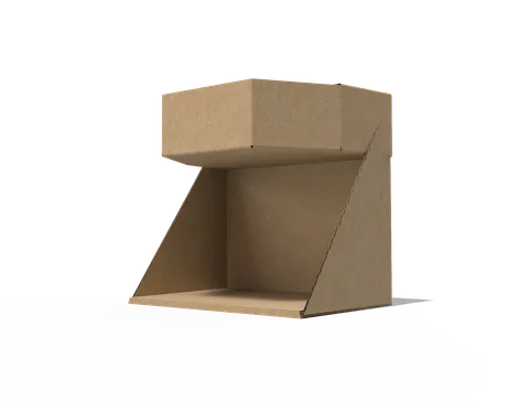 Reference view of display stands with sloped supports, style E61038.
