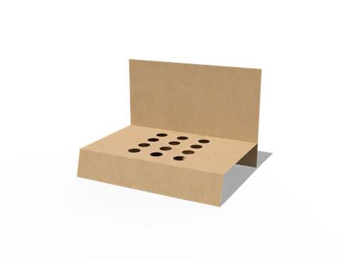 Reference view of retail displays with round openings, style E61042.