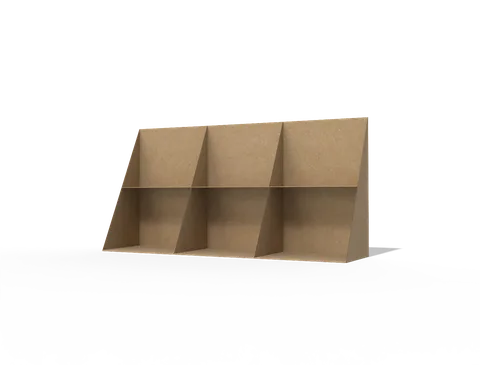 Reference view of two-step retail displays, style E61046.