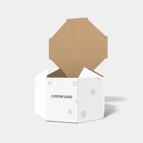 Reference view of octagonal boxes, style E61067.