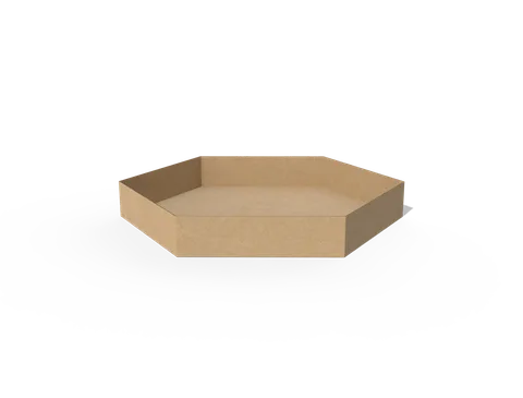 Reference view of hexagonal trays, style E61070.