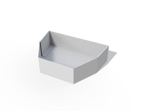 Reference view of polygonal trays, style E61073.
