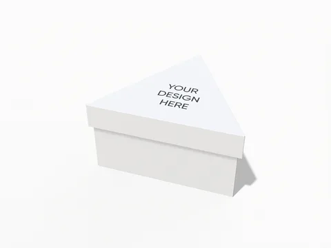 Reference view of triangular lid-and-base boxes, style E61083.