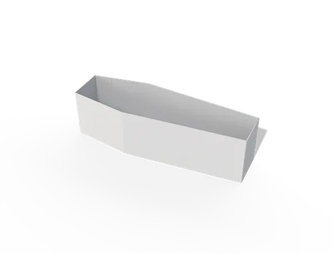 Reference view of hexagonal trays, style E61086.