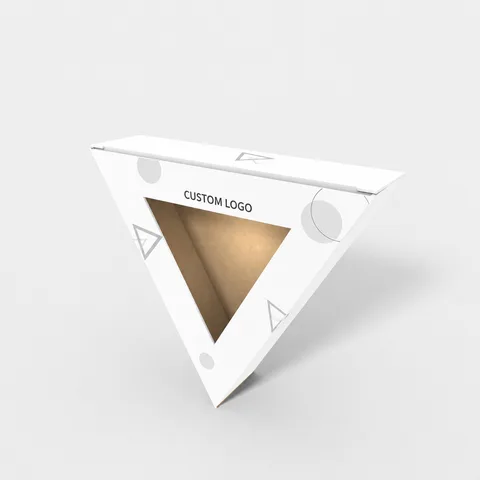 Reference view of triangular boxes with windows, style E61098.