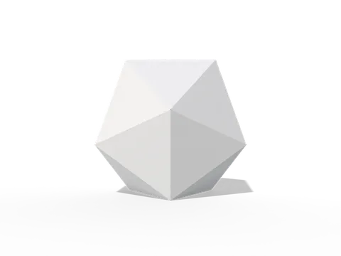 Reference view of icosahedral boxes, style E61139.
