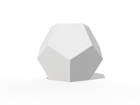 Reference view of dodecahedral boxes, style E61140.