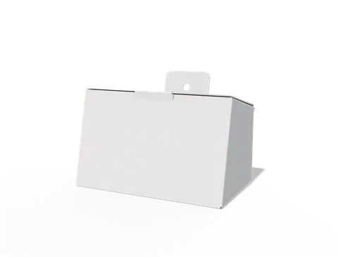 Reference view of polygonal boxes with interlocking closures, style E61172.