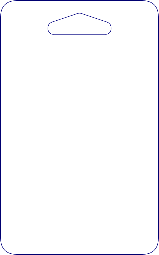 Flat artwork template for hanging display cards, style E61193.