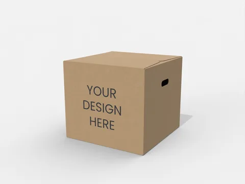 Reference view of square shipping cartons, style E61222.