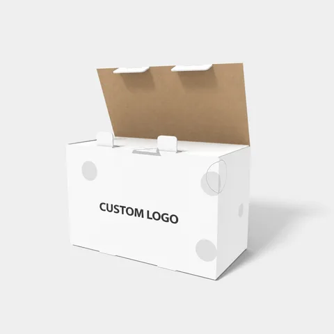 Reference view of shipping cartons with locking tabs, style E61244.