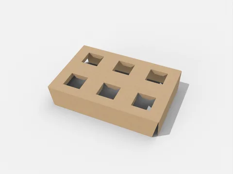 Reference view of packaging inserts with six openings, style E61262.