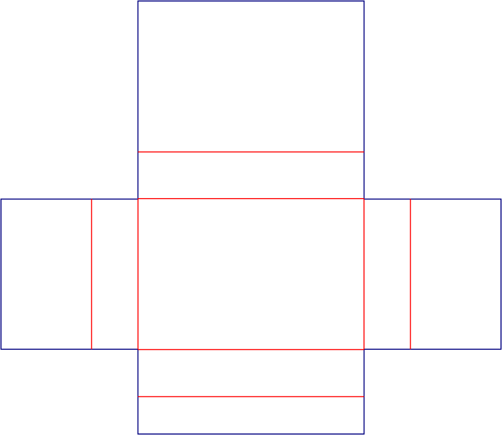 Flat dieline template for packaging inserts, style E61286.