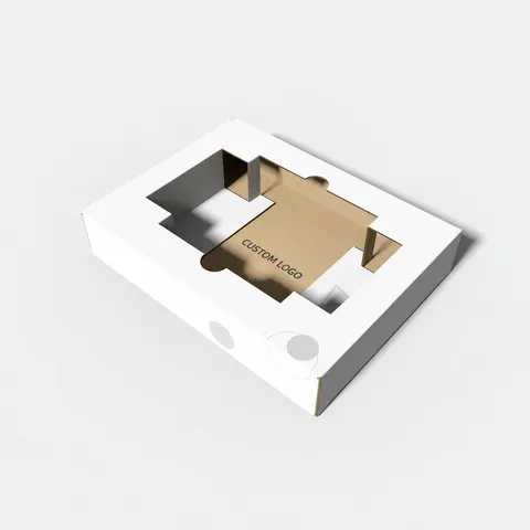 Reference view of packaging inserts with retaining flaps, style E61292.