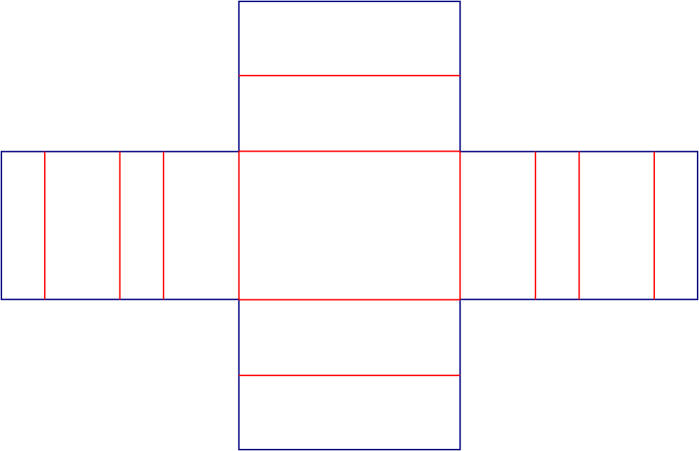 Flat dieline template for packaging inserts, style E61300.