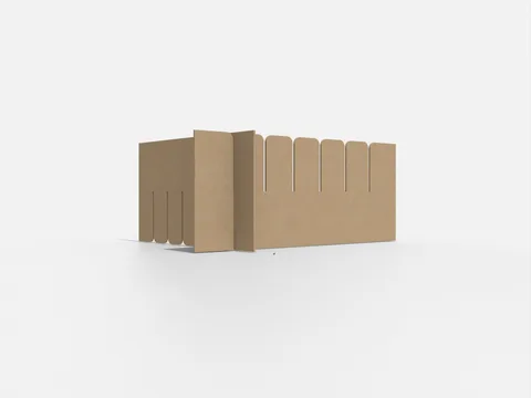 Reference view of carton dividers with six slots, style E61313.