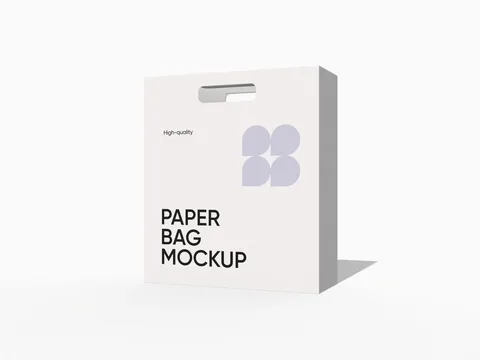 Reference view of paper bags with handles, style E61325.