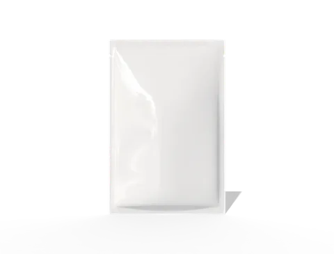 Reference view of three-side-seal food pouches, style E61370.