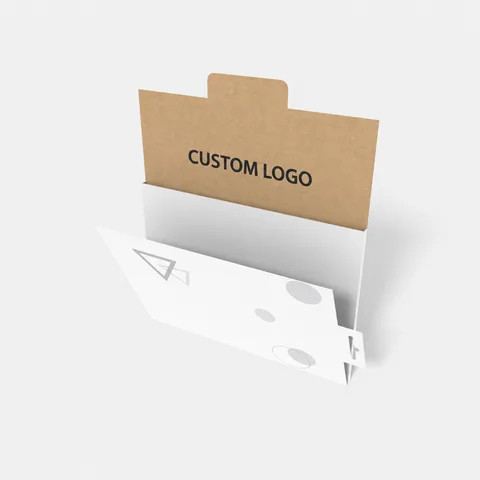 Reference view of presentation folders with hanging openings, style E61434.