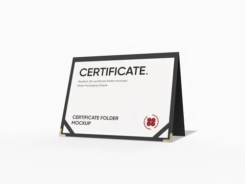 Reference view of certificate folders, style E61514.