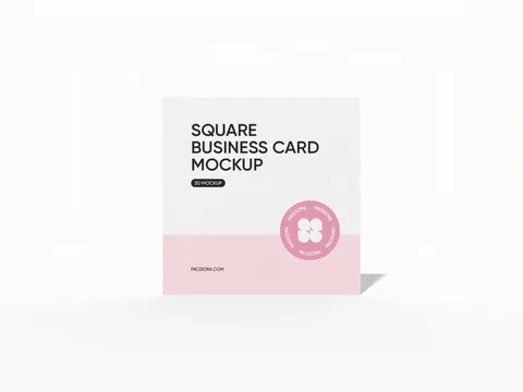 Reference view of square business cards, style E61523.