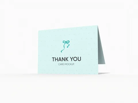 Reference view of A5 thank-you cards, style E61526.