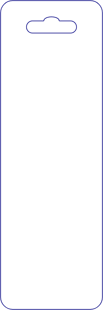 Flat artwork template for bookmarks, style E61528.