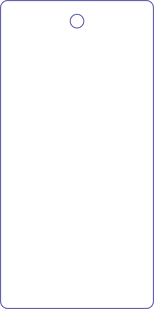 Flat artwork template for rectangular hang tags, style E61541.