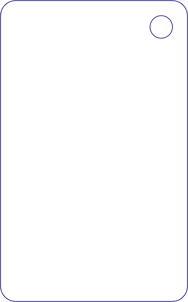 Flat artwork template for rectangular hang tags with side attachment holes, style E61542.