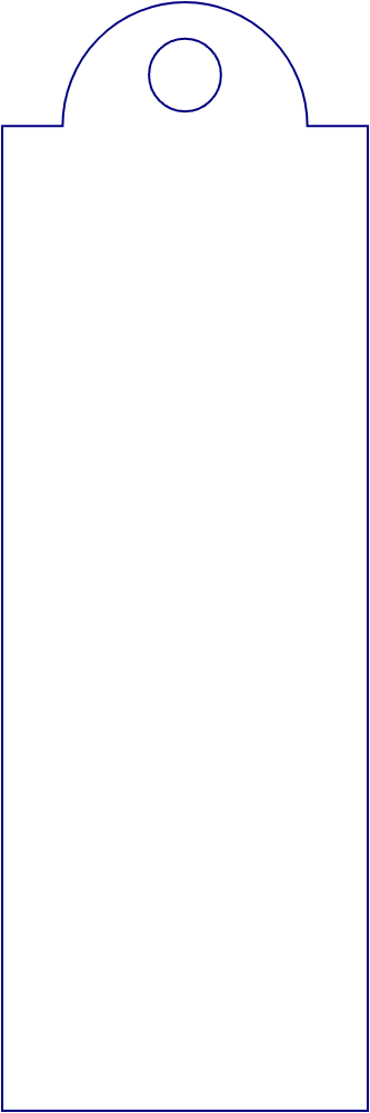 Flat artwork template for bookmarks, style E61549.
