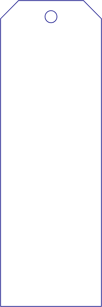Flat artwork template for bookmarks, style E61559.