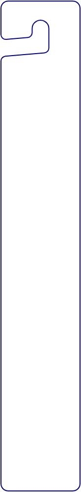 Flat artwork template for hang tags, style E61567.