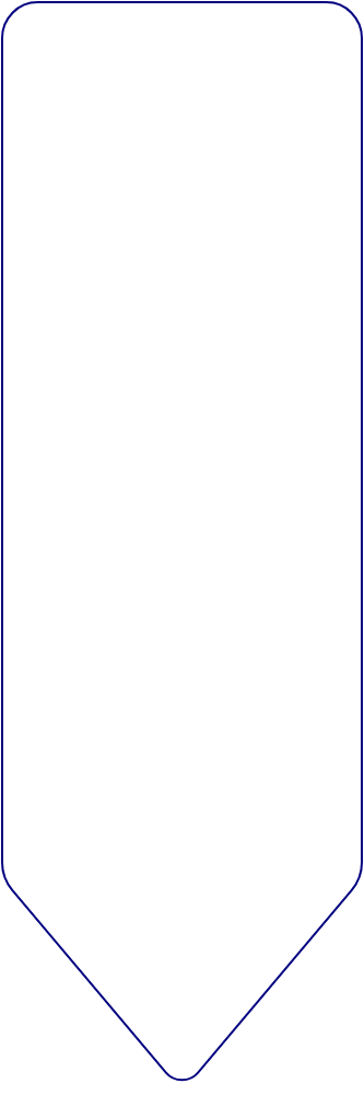 Flat artwork template for bookmarks, style E61570.
