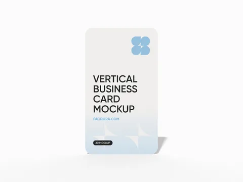 Reference view of portrait business cards with rounded corners, style E61574.