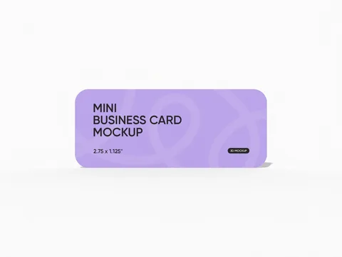 Reference view of mini business cards with rounded corners, style E61575.