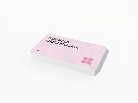 Reference view of business cards with rounded corners, style E61593.