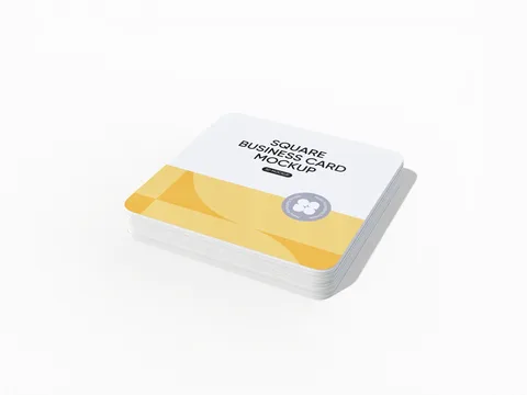 Reference view of square business cards with rounded corners, style E61594.