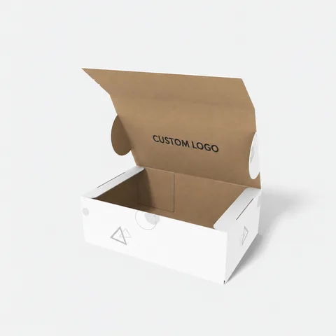 Reference view of hinged-lid boxes with tear strips, style E61610.