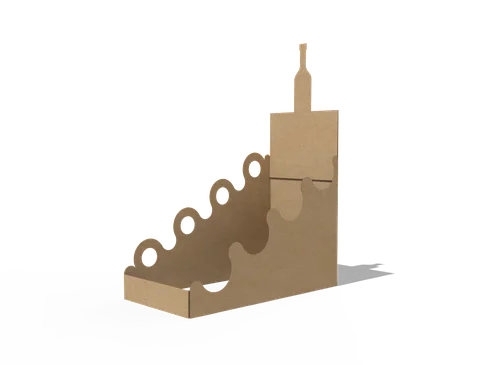 Reference view of 4-bottle display stands, style E61611.