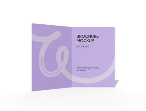 Reference view of square printed brochures, style E61615.